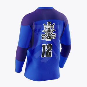 Ice Hockey <b>Jersey</b> 100% Polyester Quick Dry Lightweight Breathable Personalized Design Team Logo for League Tournament - Product Image 3