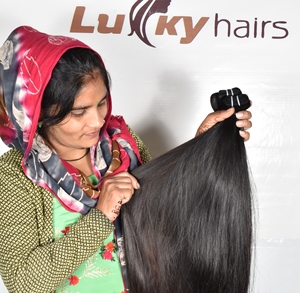 Proveedor de paquetes de cabello indio virgen crudo Natural negro recto 100% extensiones de cabello indio Remy vendedores de cabello humano - Product Image 6