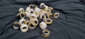 Round Shape Horn <b>Rings</b> <b>Black</b> and Brown Stripes Buffalo Horn <b>Ring</b> for Women and <b>Men</b> Accessories - Product Image 6