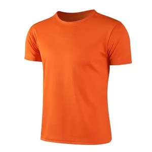 T-shirts unisexes pour hommes, coupe ajustée, 100% polyester, anti-boulochage, t-shirts vierges avec impression de logo personnalisé, vente en gros - Product Image 3