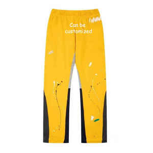 Pantalones de chándal acampanados personalizados para hombre High Street 100% algodón polar de alta calidad pantalones para correr acampanados apilados tela informal de alta calidad - Product Image 5