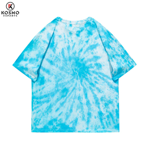 Camiseta informal de algodón 100% con tinte de corbata para hombre, de gran tamaño, holgada, manga corta, calidad superior, peso pesado, hombro caído, ecológica - Product Image 2