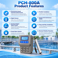 Analyseur de Chlorophylle en Ligne PCH 800A pour Eau Douce avec Capteur de Chlorophylle A et Transmetteur UNI20 RS485 – Kit Complet