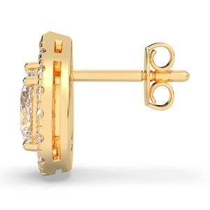 REYES Haute Qualité 14K Or Massif HPHT CVD Lab Grown Diamond Screw Back Stud Boucles d'oreilles Exquisite Wedding Anniversary Gift Jewelry - Product Image 3