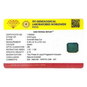 Émeraude zambienne facettée de 3,05 carats, pierre brute, formes variées (cœur, poire, ovale), vert émeraude naturel, 8 mm, diamant fin, diamant de laboratoire - Product Image 4