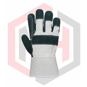 Gants de travail sur mesure en cuir de vachette pleine fleur réfléchissant, résistants aux coupures, pour hommes, de type « Rigger » canadien, pour le sport - Product Image 1