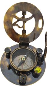 Classic Eco-Friendly Sundial <b>Compass</b> Box Metal Nautical Marine Pocket Sun Dial Clock <b>Watch</b> Boat Gift for Pirate Ship Enthusiasts - Product Image 4