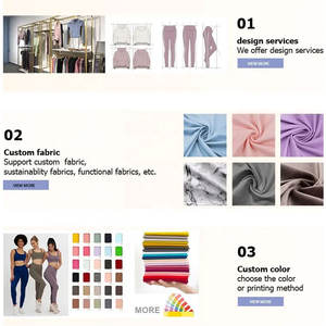 Nueva tendencia transpirable de talla grande 2017, conjuntos de Fitness para gimnasio para mujer, conjunto de Yoga elástico de 4 vías con bolsillos - Product Image 5