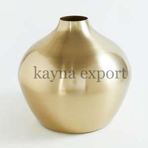 Vase à fleurs en métal décoratif d'intérieur en fer plaqué laiton pour la décoration intérieure et extérieure à un prix raisonnable Vases en métal - Product Image 4