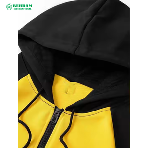 Sweats à capuche unisexes zippés de haute qualité 2026 – Décontractés, patchwork, respirants, 100 % coton molletonné/éponge française, séchage rapide, style urbain - Product Image 3
