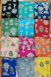 Venta al por mayor 44 ''/111CM bloque de mano floral indio impreso 100% tela de algodón orgánico para niños niñas cortina toldo forro tejido - Product Image 2