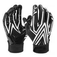 Guantes de Fútbol Americano para Receptor, Más Vendidos, Dedos Completos, Juveniles y Adultos, Diseño Personalizado con Impresión GLOBAL STAR HRS-RR-5310