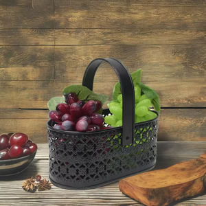 Custom Metal Hamper <b>Basket</b> Hot Selling Any Shape or Size Available Perfect for Gifts <b>Display</b> or Storage Solutions - Product Image 1