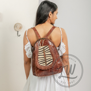 LW 2024 Custom Ladies <b>Large</b> Luxury Work Brown <b>Leather</b> <b>Backpack</b> For Women's And Ladies Trending 2023 - Product Image 5