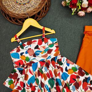 Boutique de mode Shoryam, haut sans manches pour enfants entièrement cousu, imprimé numérique, pantalon palazzo |   Ensemble de fête indo-occidental tendance pour filles - Product Image 2