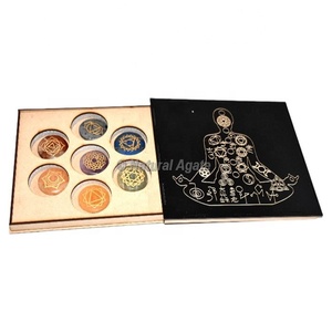 Acheter en ligne de l'artisanat en pierre semi-précieuse Arbre de vie Boîte cadeau en pierre chakra pour bijoux et emballage cadeau - Product Image 2