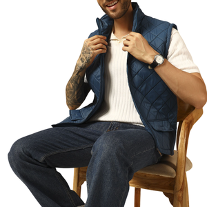 Men's Custom Logo Breathable Puffer Vest - High-Quality Solid Sleeveless Regular Size Puffer Vest Warm Casual Men Gilet Vest - Product Image 6