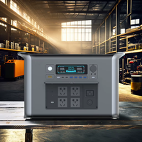 Station d'alimentation portable au lithium 2400W 2048Wh, générateur d'énergie solaire à onde sinusoïdale pure avec sortie AC/DC et lampe de poche pour usage domestique et automobile