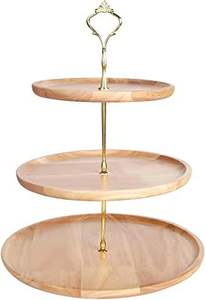 Support à cupcakes à étages en bois |   Finition de qualité artisanale durable |   Prix de gros direct d'usine - Product Image 2