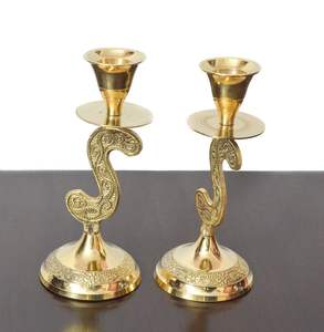 Décoration de la maison de noël bougeoirs antiques bougeoirs coniques en laiton bougeoir en métal or fournisseur de fabricant en gros - Product Image 5