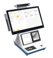 Double écran tout-en-un bureau android commande paiement pc terminal pos systèmes pour restaurants supermarché système de vente au détail