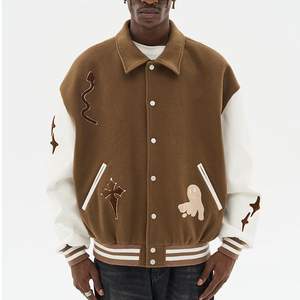 Fabricant sur mesure, vestes universitaires en cuir brodé de haute qualité pour hommes, vestes universitaires personnalisées pour hommes - Product Image 1