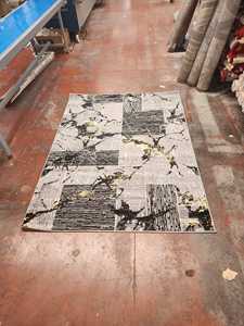 Tapis Adiva turc en polypropylène, tissé jacquard, à poils longs, fabriqué à la machine, à poils plats, épaisseur moyenne, avec support en jute, rembourré, réversible - Product Image 6