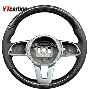 Volante de Fibra de Carbono Personalizado YTcarbon con Detalles en Carbono Rojo y Cuero Perforado para <span class=keywords><strong>AMG</strong></span> W177, Volante de Alto Rendimiento - Product Image 6