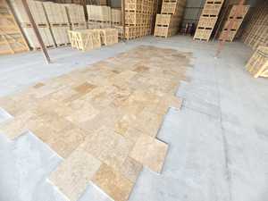 Travertin brun rustique turc moderne dégringolé mat 1.2cm motif français ensemble carreaux extérieur piscine intérieure villa cuisine - Product Image 5