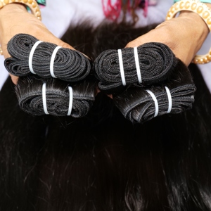 Extensions de cheveux humains indiens naturels, 100 % non traités, en lots bruts, lisses, doux et soyeux, prix de gros - Product Image 2