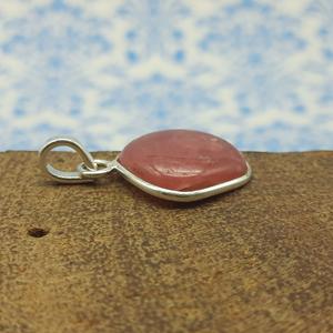 Colgante de piedras preciosas de Rodocrosita delicada de Plata de Ley 925, collar elegante con bisel elegante para mujeres y niñas, colgantes finos - Product Image 2