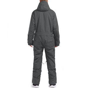 Traje de Nieve Impermeable para Hombre, Talla Grande, Traje de Esquí, Chaqueta con Capucha y Pantalones con Cierre, Color Sólido, Poliéster - Product Image 3