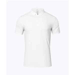 custom Men's <b>Zip</b>-up for Polo <b>Shirt</b> 80% Polyester Comfortable Breathable Short Sleeve T-<b>Shirt</b> - Product Image 5