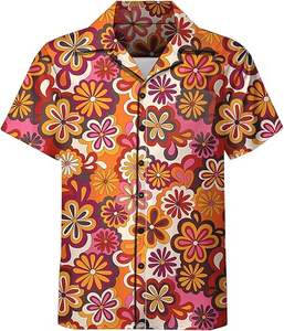 Conjunto de Camisa Hawaiana de Manga Corta y Pantalones Cortos de Verano Personalizados, Transpirables, de Rayure, para Hombre, Estilo Casual - Product Image 2