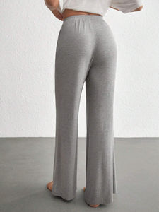 Conjunto de pijama modal personalizado de 2 piezas para mujer, Tops cortos y pantalones largos de bambú acogedores, ropa de descanso Sexy ajustada de alta elasticidad para verano y otoño - Product Image 5