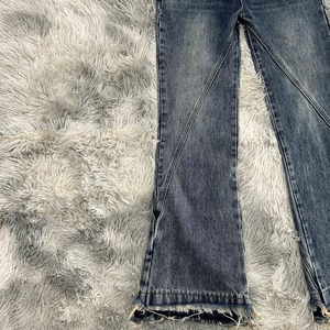 กางเกงยีนส์ขายาวสำหรับผู้ชายกางเกงยีนส์ขาดๆแฟชั่นสไตล์ที่ออกแบบได้ตามที่ต้องการ - Product Image 5