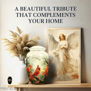 Aluminum Cremation <b>Urn</b> Bird engraved design Cremation <b>Urns</b> Meena Coating Finish Leak-Proof Design (Keepsake & <b>Large</b> Options - Product Image 4