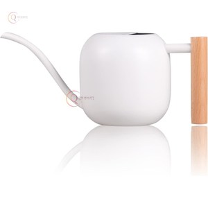 บัวรดน้ำสแตนเลสสำหรับสวนในบ้านดีไซน์หรูหราอุปกรณ์เคลือบผงสีขาวทรงกลม - Product Image 1