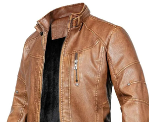 Fashion Leather <b>Jacket</b> for Man Genuine Leather Premium Quality Black Brown Down <b>Long</b> Sizes Men Leather Down <b>Jacket</b> - Product Image 2