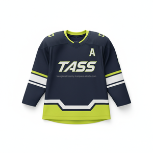 Maillot de hockey sur glace personnalisé, léger, sublimé, uniforme d'équipe respirant, 100% polyester, haute qualité, fournisseur OEM et en gros - Product Image 1