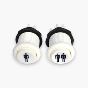 Nuevos Botones Lineales Blancos para Arcade, Individuales/Dobles, Tipo Americano, de Plástico, Juego de 4, Microinterruptor No Incluido, Ligeros, 20gr - Product Image 2