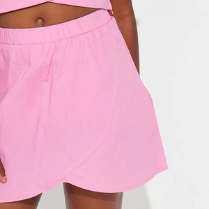 ชุดเสื้อผ้าเด็กผู้หญิง2ชิ้นน่ารักมีกระโปรงสีทึบชุดเสื้อผ้าเด็กผู้หญิง2ชิ้นแฟชั่นมีระบายสำหรับฤดูร้อน - Product Image 5