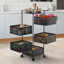 Hot Selling <b>Trolley</b> Design <b>Storage</b> Holder for kitchenware Easy to Move for Glass Spice Rack Metal White Powder Coat at Wholesale - Product Image 5