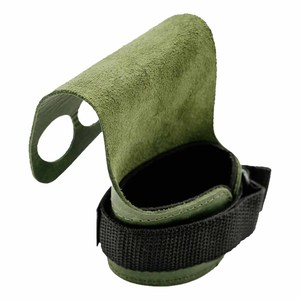 Empuñaduras de mano de cuero de vaca unisex para levantamiento de pesas personalizadas de 3 agujeros para gimnasio, Fitness, protector de Palma de seguridad para peso muerto pesado para trabajo pesado - Product Image 6