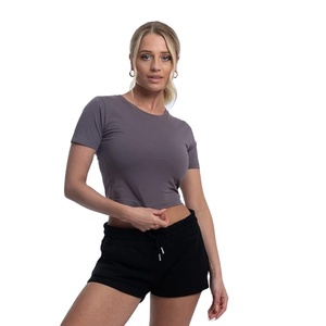 Camiseta 100% algodón sin mangas personalizada para mujer, camiseta recortada de alta calidad para mujer, camiseta Sexy de longitud corta, estilo informal, logotipo Digital - Product Image 4