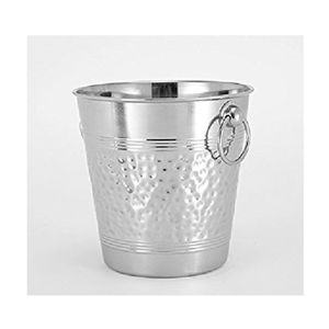 Cold <b>Drinks</b> Ice Bucket in Galvanized Metal with Handmade Silver Finished Perfect for Parties and <b>Outdoor</b> Events - Product Image 3