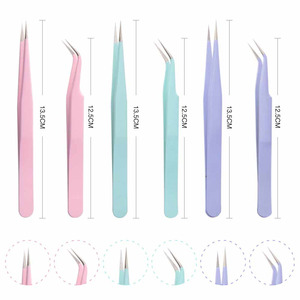 Pinzas Antiestáticas Personalizadas 2026 para Extensión de Pestañas y Cejas, Juego de Pinzas de Precisión de Acero Inoxidable para Belleza - Product Image 6