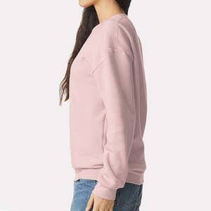 Wholesale Cotton 345gsm Fleece <b>Ladies</b> Blank <b>Long</b> Sleeve Women's <b>Sweatshirt</b> Custom Logo Cropped Light Blue Hoodie <b>for</b> Women - Product Image 3