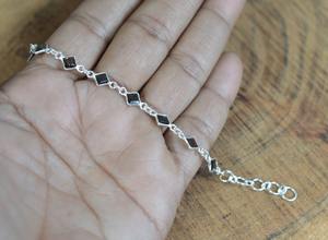 Bracelet tennis tendance en argent sterling 925 avec pierre précieuse en quartz fumé, fait à la main, cadeau pour femme, certifié par un tiers - Product Image 4