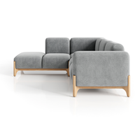 Ensemble de canapé d'angle de bureau commercial moderne avec des meubles remplis d'éponge en tissu pour le salon